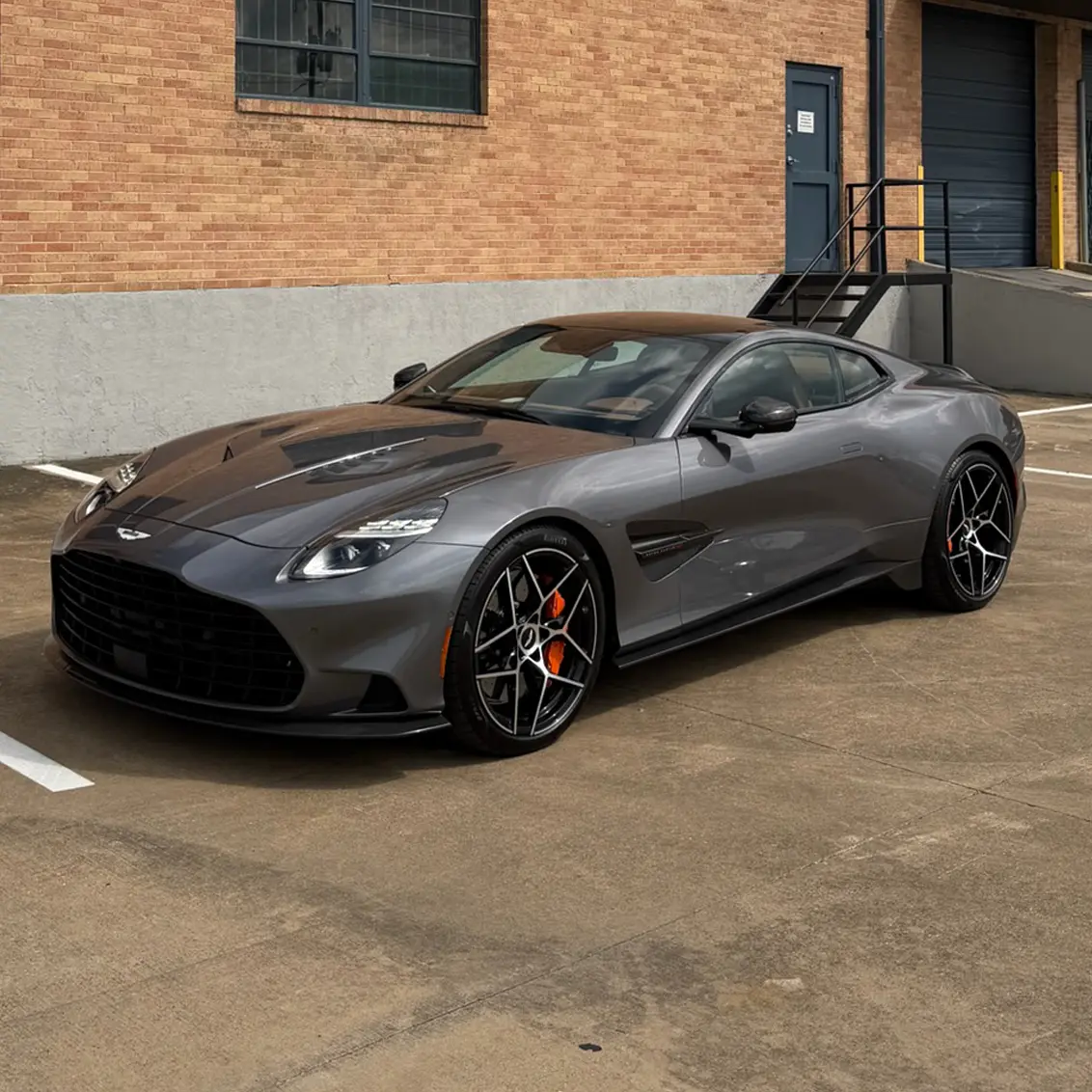 Gray Aston Martin sports car